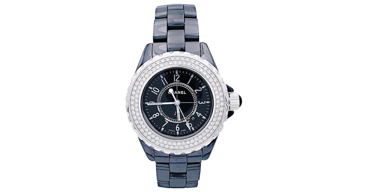 Chanel J12 Black Ceramic Automatic Full Factory Diamond Watch