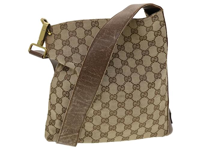 GUCCI GG Canvas Shoulder Bag Beige 91761 auth 43267