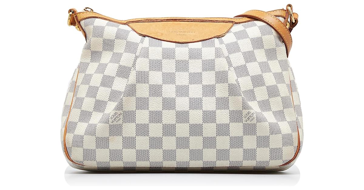 Louis Vuitton White Damier Azur Siracusa PM Cloth ref.691393