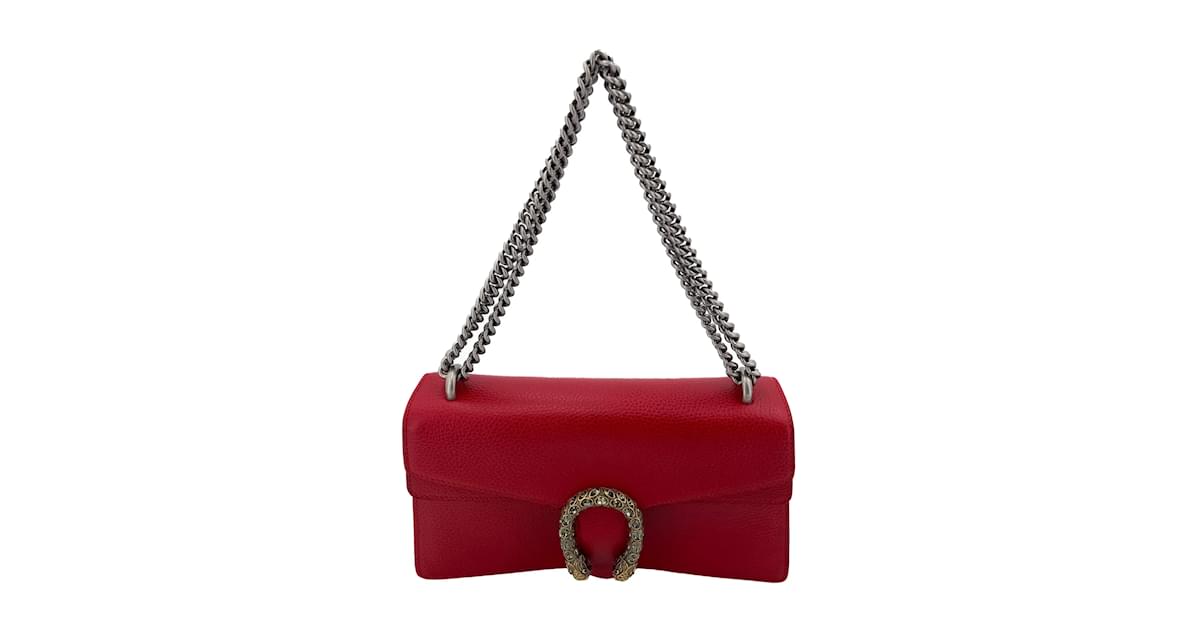 Gucci Dionysus GG Small Leather Chain Shoulder Bag Red ref.949010 - Joli  Closet