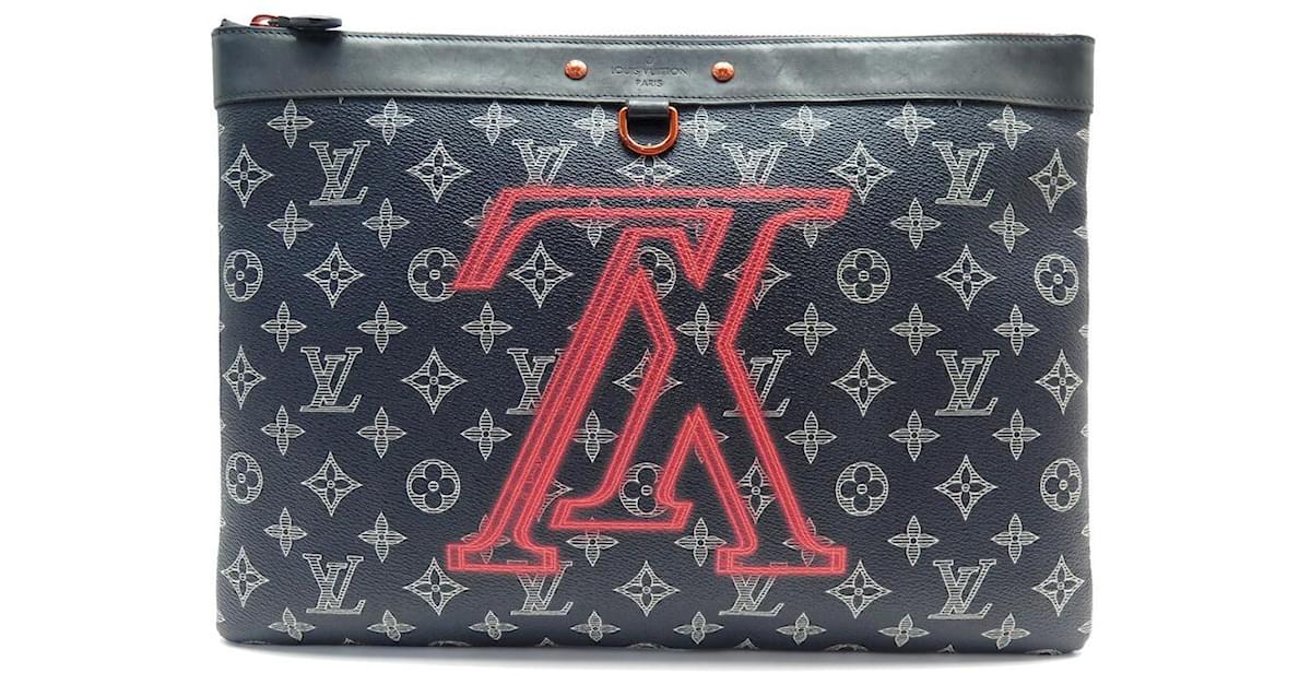 Pre-owned Louis Vuitton Outdoor Bumbag Monogram Denim Navy