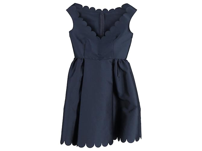 RED Valentino Garavani Sleeveless Scalloped V-Neck Mini