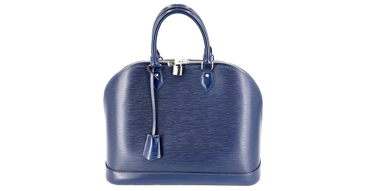 Louis Vuitton Alma MM Epi Leather Blue Indigo Bag Navy blue ref.952657 -  Joli Closet