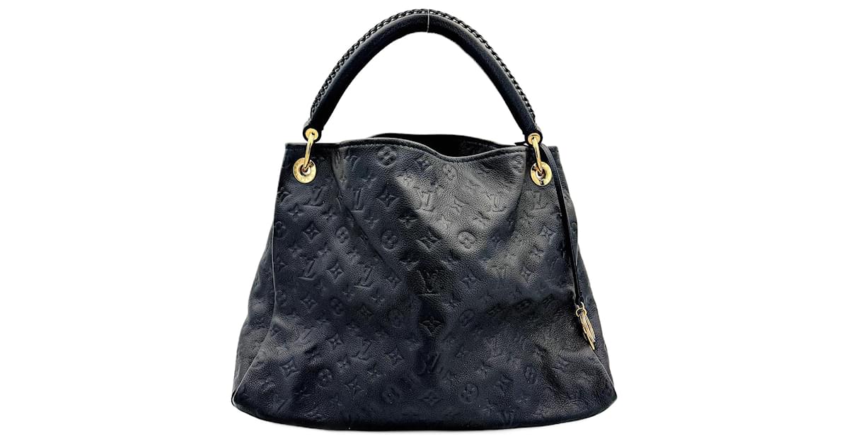 Handbags Louis Vuitton Artsy mm Navy Blue Leather
