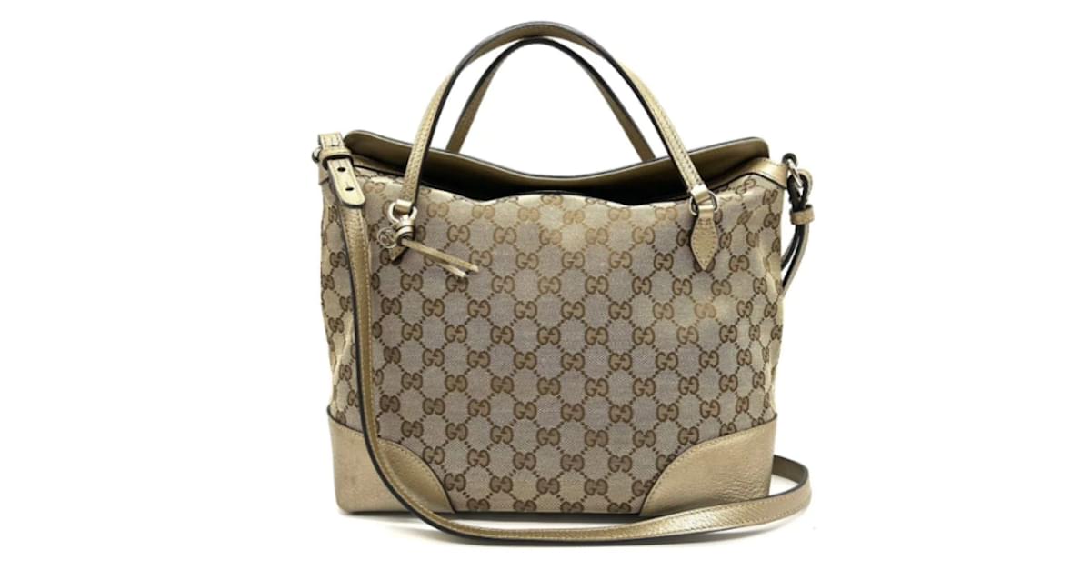 Gucci GG Canvas Bree Tote Bag 353120 Brown Cloth ref.952886 - Joli