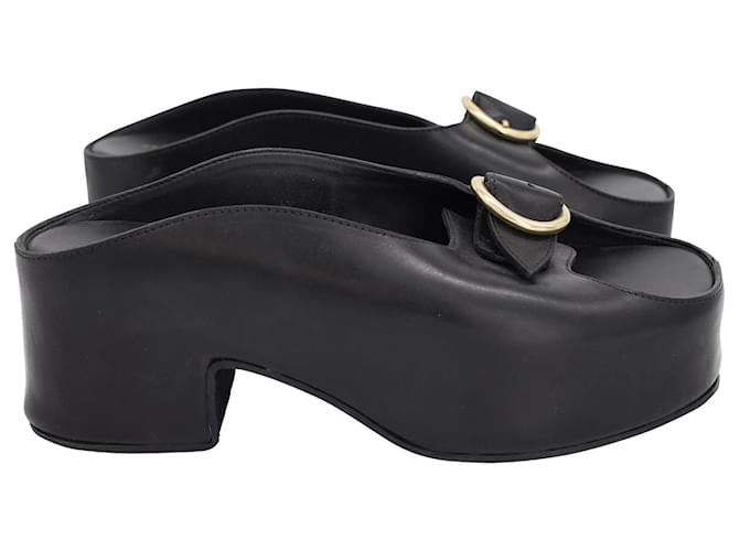 archive Dris van noten leather サンダル DRIES VAN NOTEN Paneled Leather Mules | Black | FARFETCH