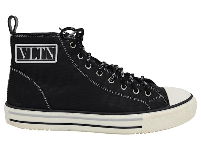 Valentino Garavani Giggies High-top Sneakers in Black Polyester