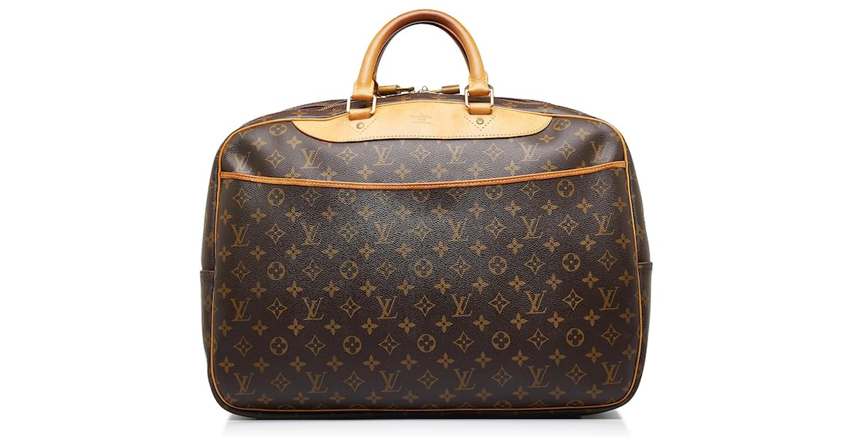 Louis Vuitton Brown Monogram Alize 24 HEURES Leather Cloth ref