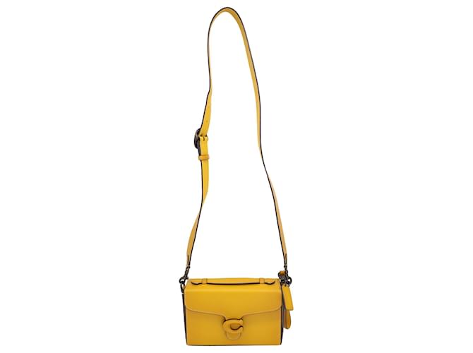 Coach Tabby Box Bag in Mustard Yellow Leather ref.954878 - Joli Closet