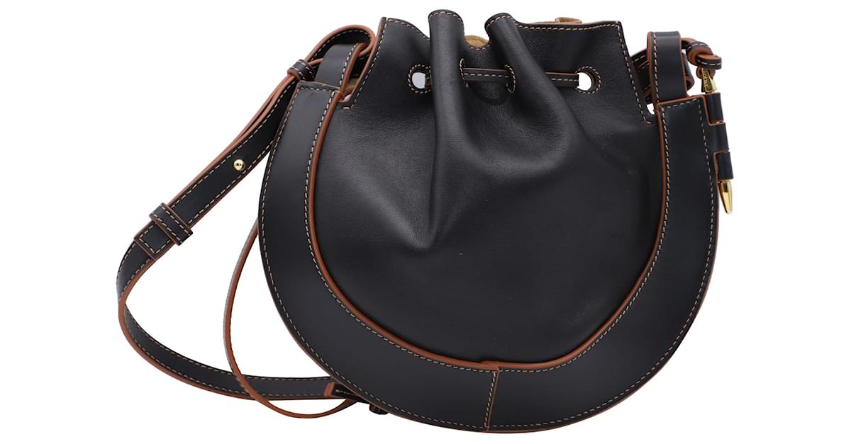 Loewe Horseshoe Bag in Black Calf Leather Pony-style calfskin ref