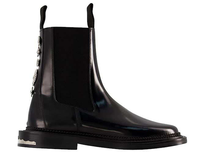 新品 TOGA VIRILIS BLACK SOFT LEATHER 43 Toga Virilis Studded Leather Slippers | Brown | FARFETCH