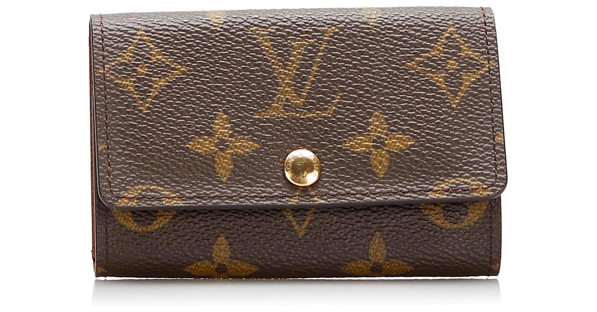 Louis Vuitton Monogram LV French Purse Snap Wallet Card Holder Brown