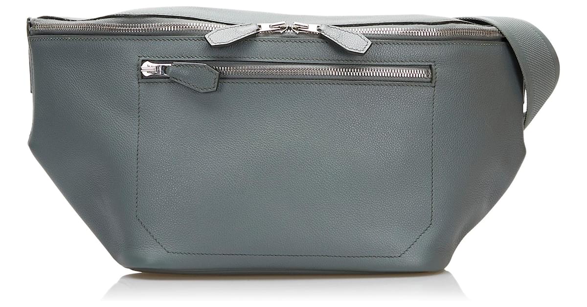 Hermès Hermes Green Cityslide Belt Bag Leather Pony-style calfskin