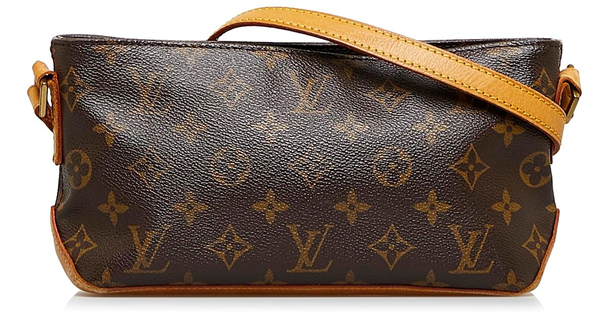 Louis Vuitton Brown Monogram Trotteur Leather Cloth ref.1022895