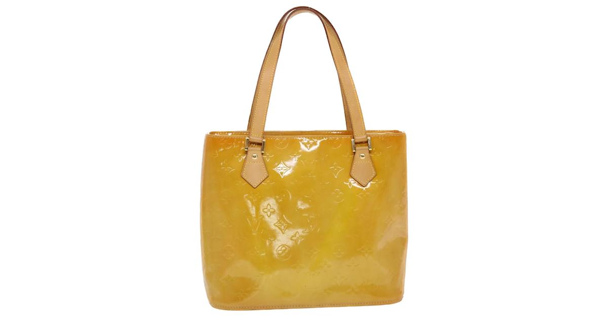 LOUIS VUITTON Monogram Vernis Houston Hand Bag Yellow M91055 LV Auth 44953  Patent leather ref.960924 - Joli Closet