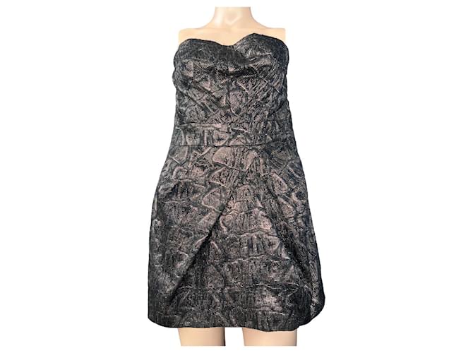 Karen Millen Dresses Black Golden Polyester ref.957410 - Joli Closet