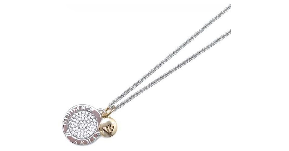 Armani Ladies Rose Gold Coloured Mother Of Pearl Pendant EG3562221 |  Goldsmiths