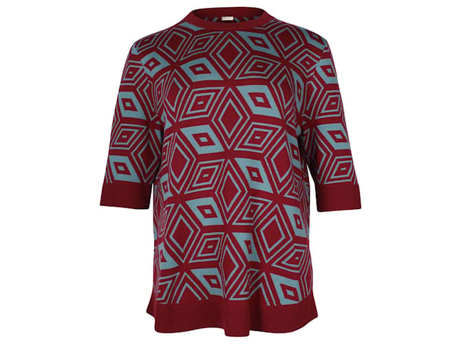Pull Fille 12-13 Ans Primark Col Rond Motif Géométrique Violet Tout Doux
