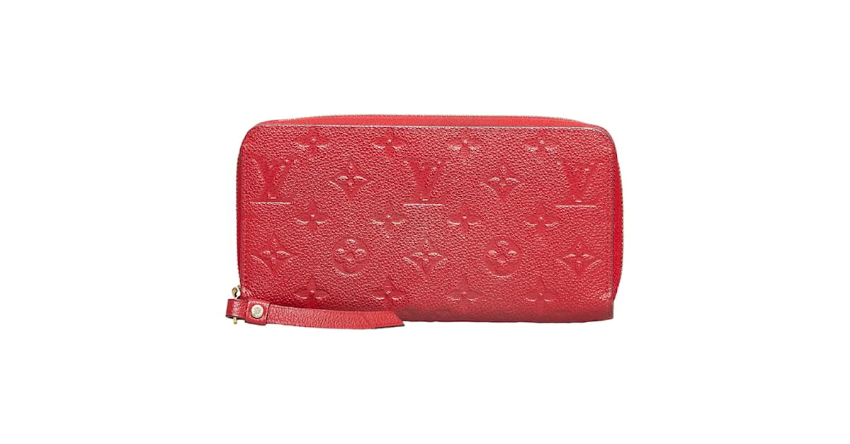 Red Monogram Empreinte Zippy Wallet