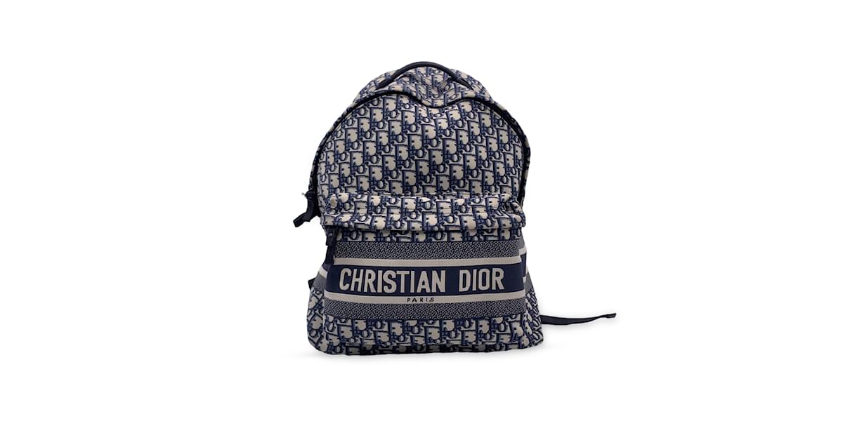 Christian Dior DIOR OBLIQUE SMALL DIORTRAVEL SUITCASE Blue Dior Oblique  Technical