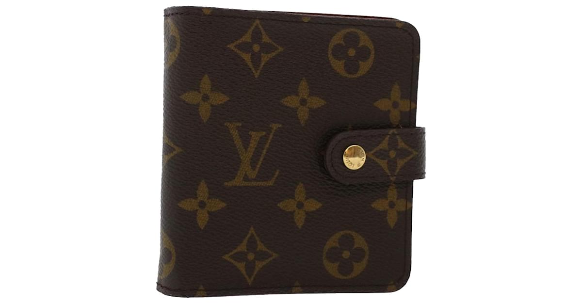 LOUIS VUITTON Monogram Compact Zip Wallet M61667 LV Auth 47877