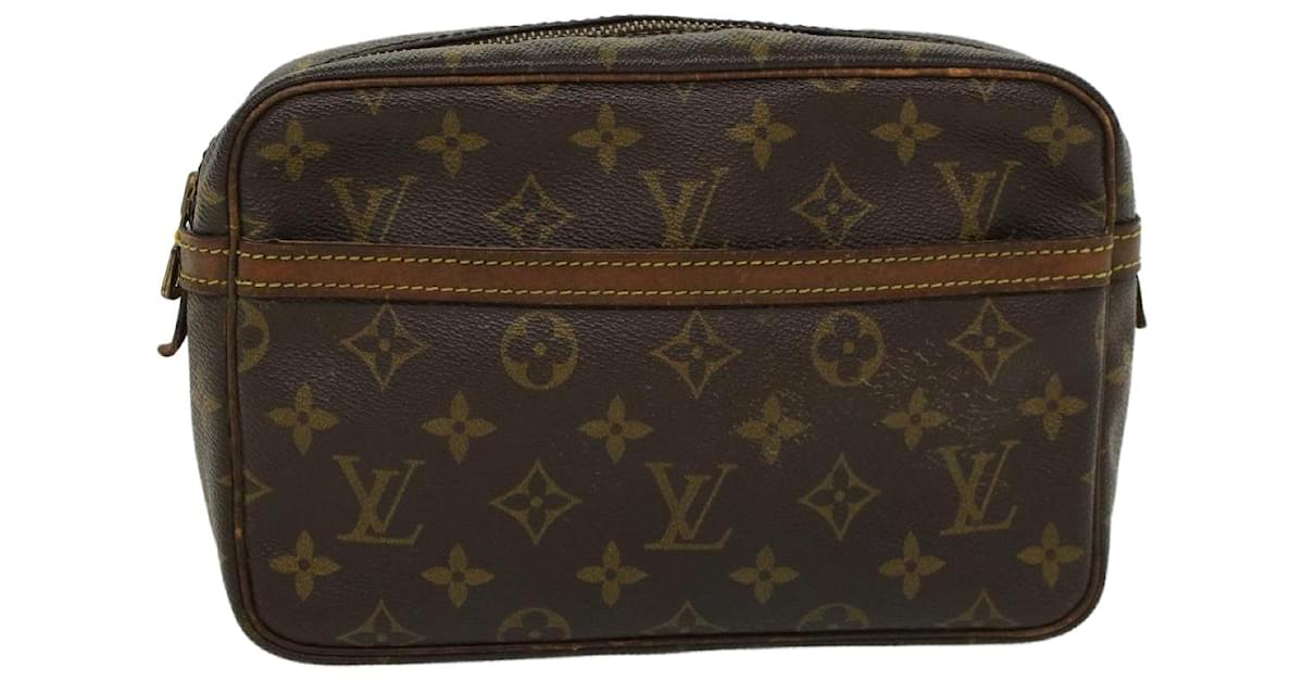 LOUIS VUITTON Monogram Compiegne 23 Clutch Bag M51847 LV Auth ac883