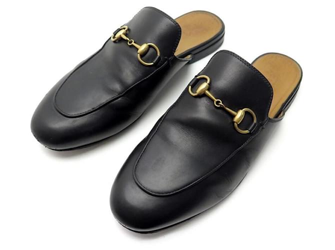 GUCCI ミュール 36 Gucci Horsebit mid heel loafers size 36 authentic with box