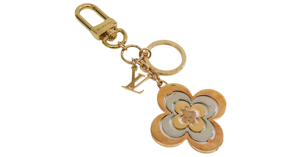 LOUIS VUITTON LV New Wave Bag Charm And Key Holder Gold Metal