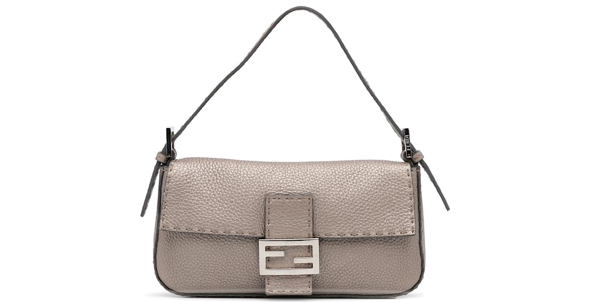 Fendi Pre-owned Zucca Midi Baguette Bag - White