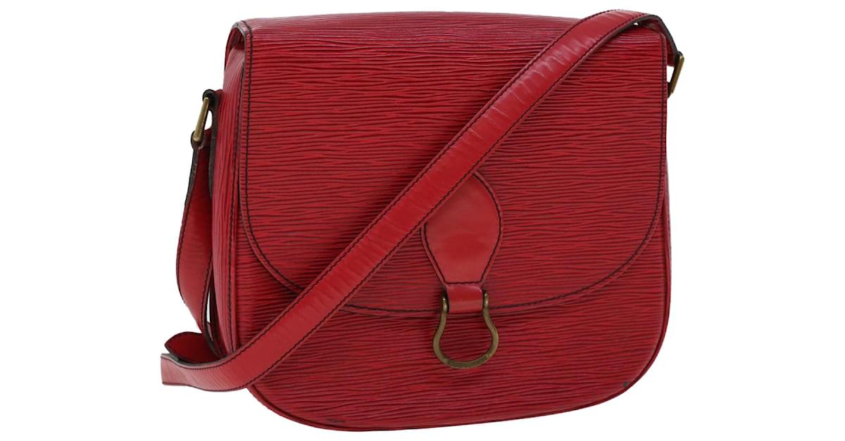 Louis Vuitton Crossbody Bag Authentic Red Epi Mini Saint Cloud