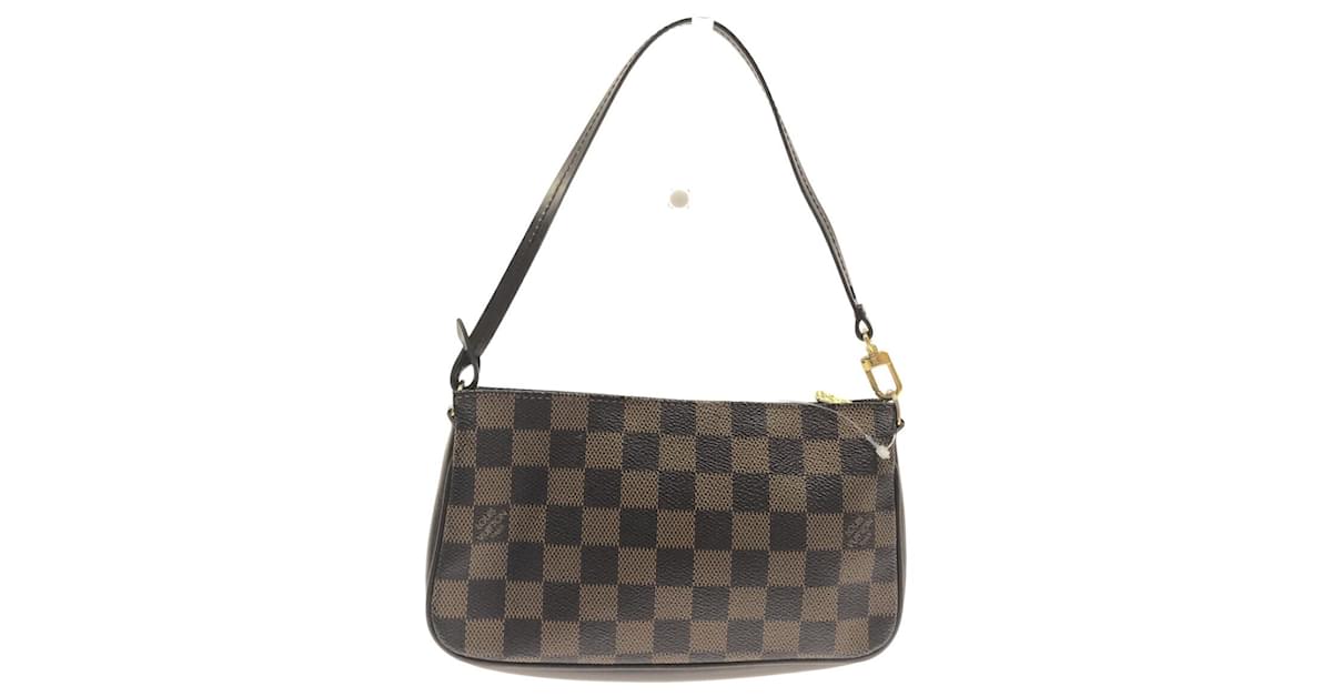 Auth Louis Vuitton Damier Pochette Florantine Pouch N51856 Ebene Fanny pack  Shou