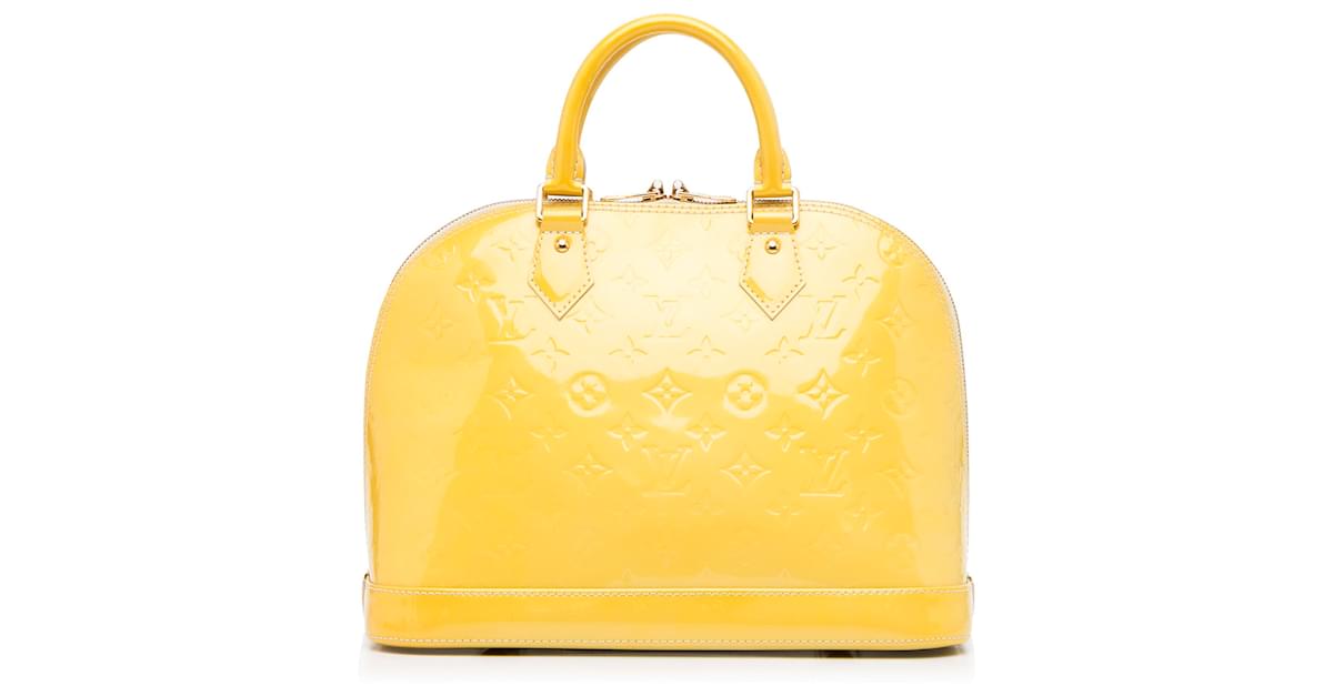 Yellow Louis Vuitton Monogram Vernis Alma PM Handbag – AmaflightschoolShops  Revival