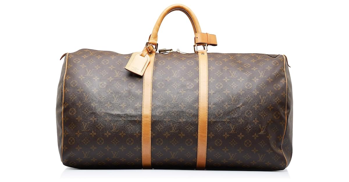 Brown Monogram Coated Canvas & Vachetta Leather Keepall