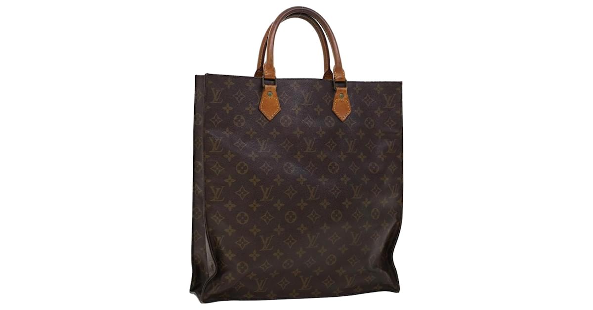 LOUIS VUITTON Monogram Canvas Sac Plat Tote Bag