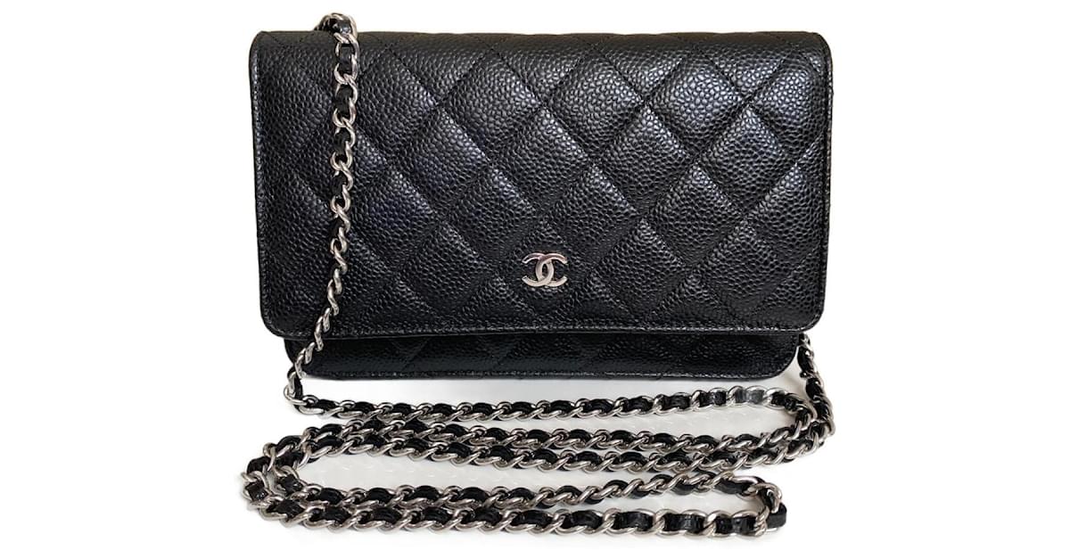 Wallet On Chain Chanel TIMELESS/ Classic Woc Black Leather ref