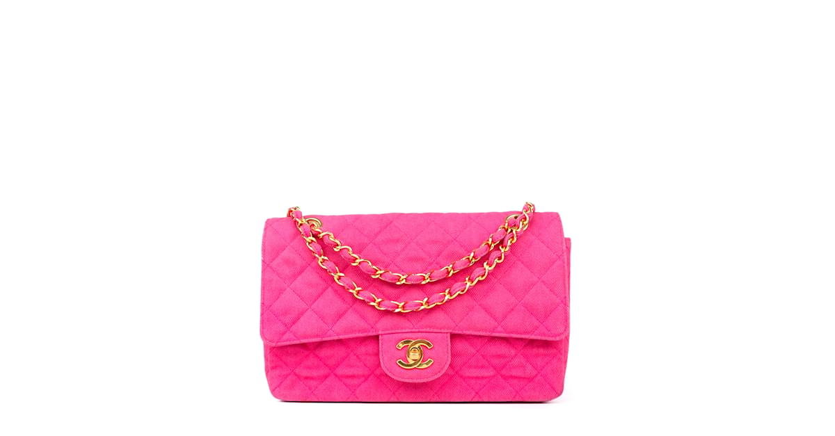 Chanel Pink Fabric Vintage Bag