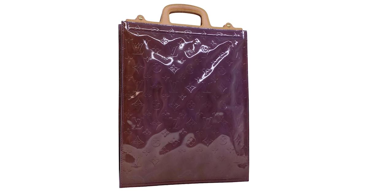 LOUIS VUITTON Monogram Vernis Stanton Tote Bag Purple M91079 LV