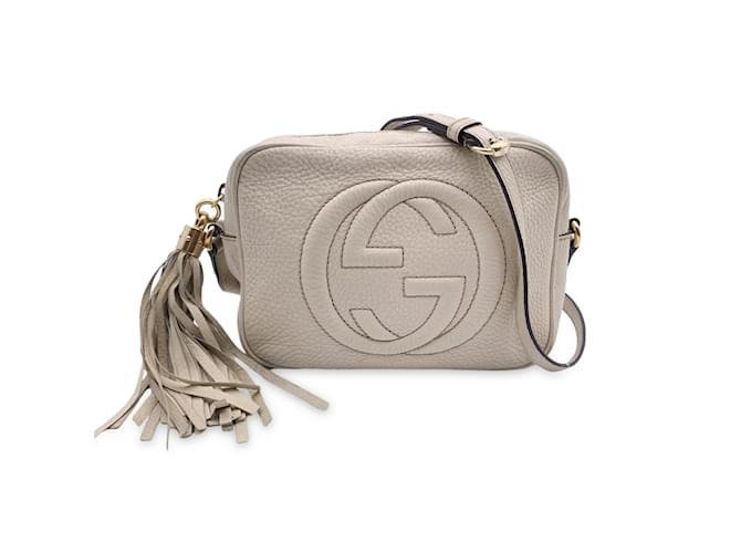 Gucci Off White Leather Soho GG Logo Crossbody Bag ref.JC966116