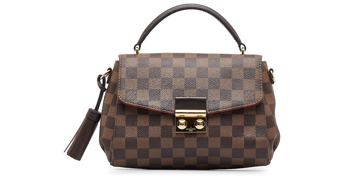 Louis Vuitton Brown 2017 Damier Ebene Croisette Cloth ref.966333