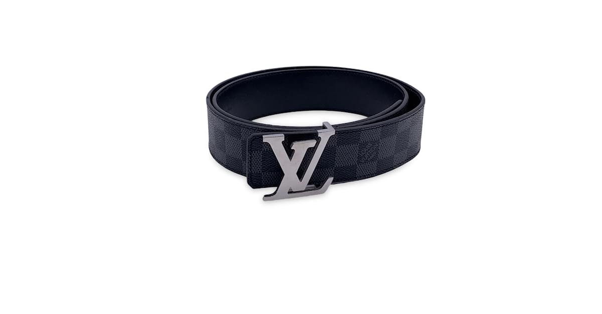 Louis Vuitton Damier Graphite 40mm LV Initiales Belt 95 38