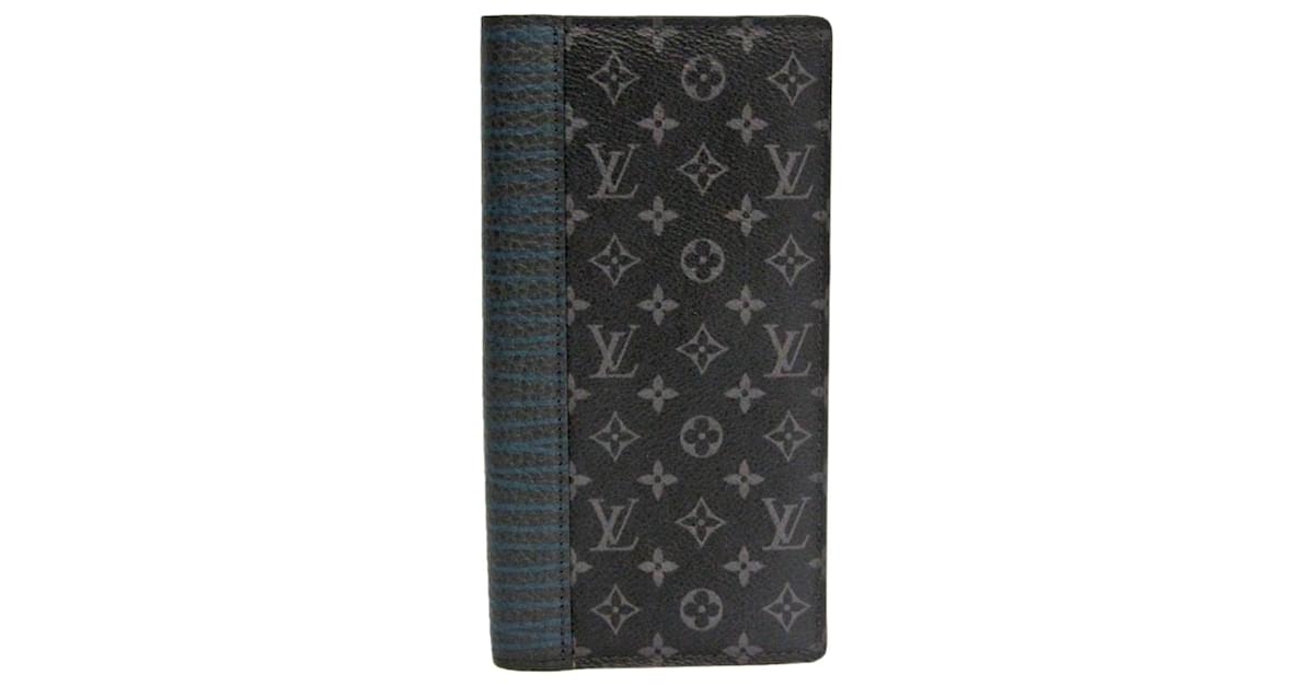 Louis Vuitton Portefeuille Brazza Navy blue Cloth ref.876938 - Joli Closet