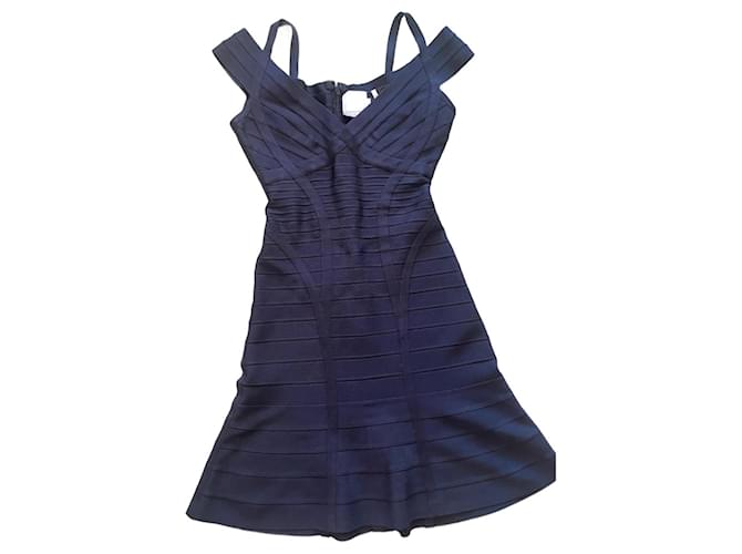 Herve Leger Ontoria Blue Rayon ref.969175 - Joli Closet Herve Leger Ontoria Blue Rayon ref.969175 - Joli Closet