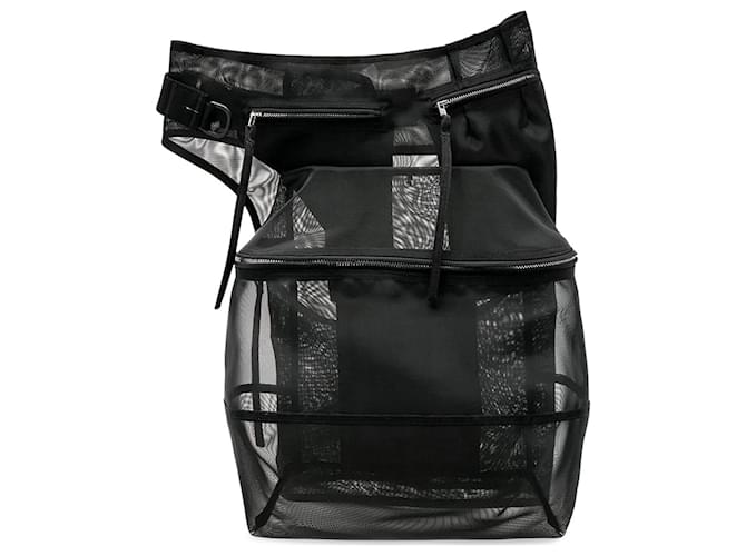 Rick Owens Unisex lined cargo sidebag with tags Black Polyester