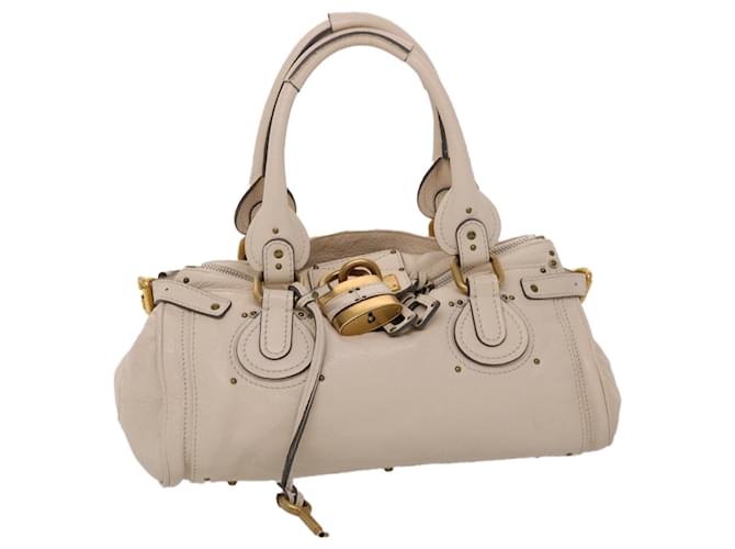 Chloé Chloe Paddington Hand Bag Leather Beige Auth yk7460 ref