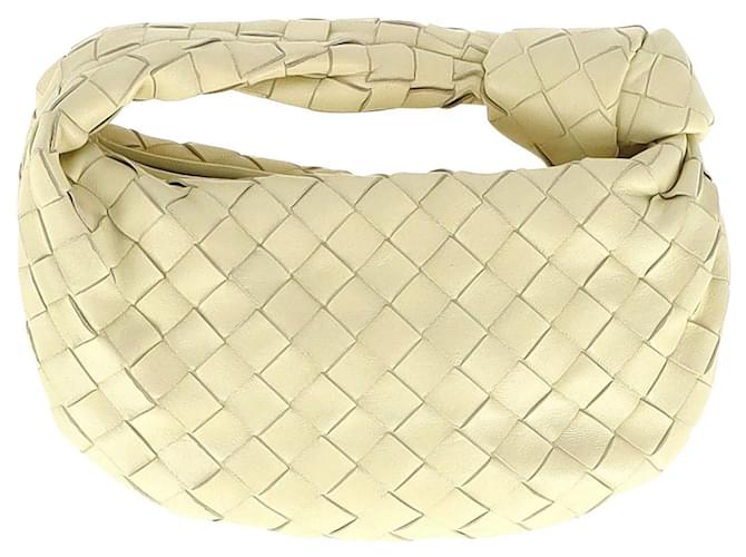 Bottega Veneta Mini Jodie Shoulder Bag in Cream Leather