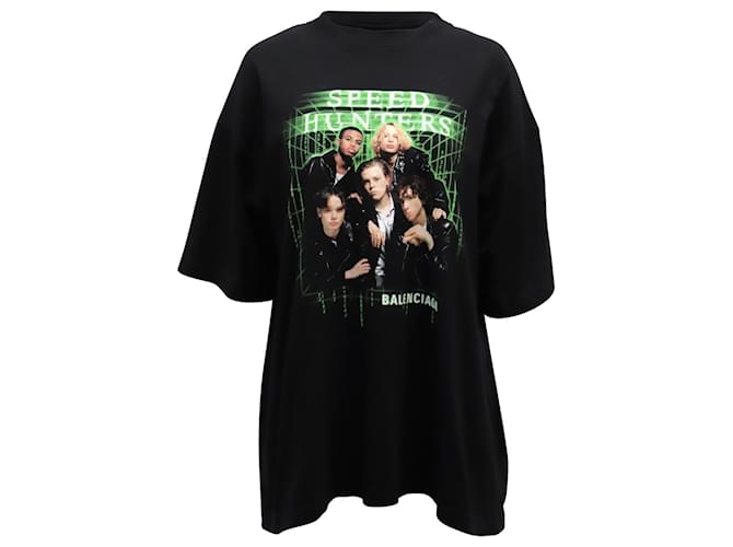BALENCIAGA speedhunters Tシャツ ブラック 美品 Balenciaga // Black & Multicolour Speedhunters T-Shirt – VSP