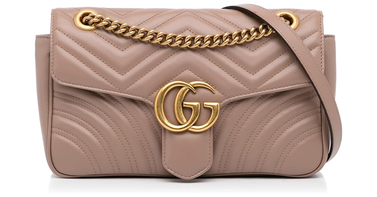 Gucci GG Marmont Nude Pink Shoulder Bag Medium