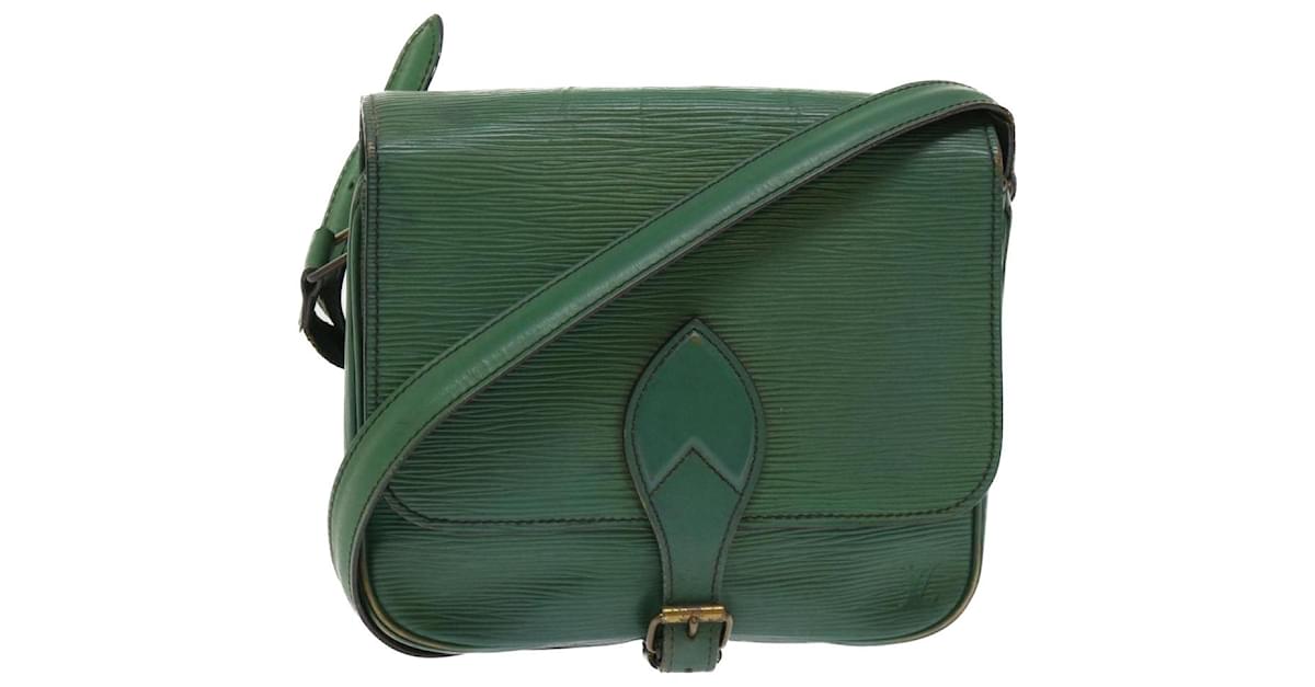 LOUIS VUITTON Epi Cartouchiere MM Shoulder Bag Green M52244 LV Auth as291  Leather ref.431537 - Joli Closet