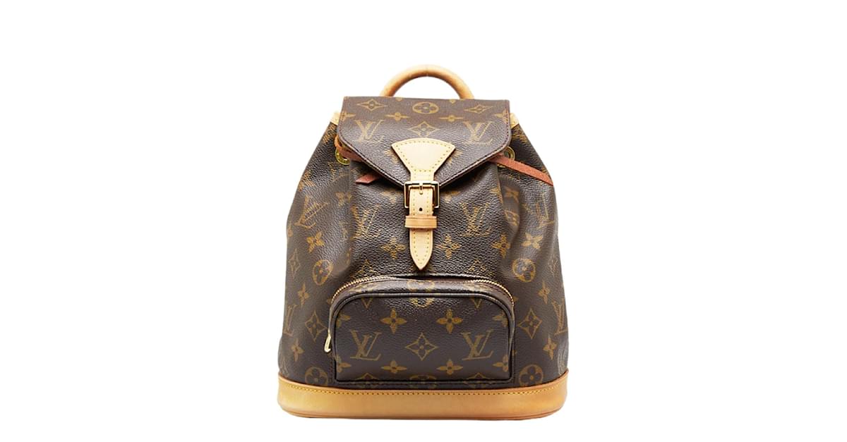 Louis Vuitton Monogram Montsouris PM M51137 Brown Cloth ref.971581