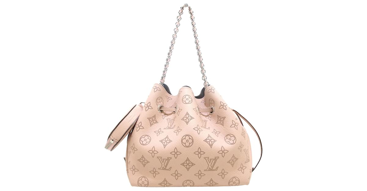 Pre-owned Louis Vuitton Mahina Bella Bucket Bag In Pink